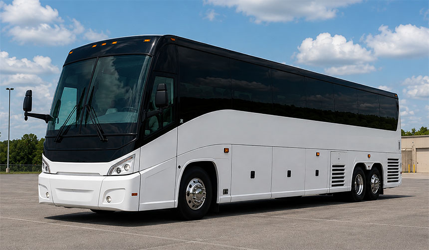 56-passenger charter bus available in Plantation, FL